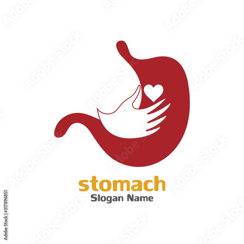 Stomach care icon logo designs concept vector illustration