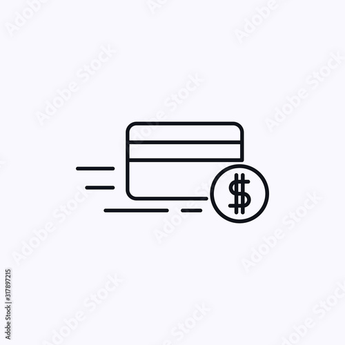 Bank card icon with a dollar symbol