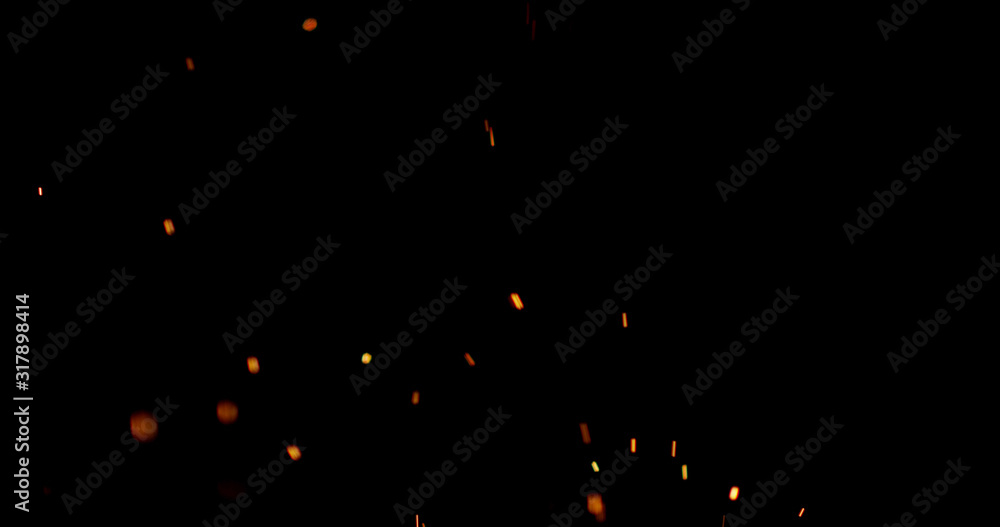 Fire Embers with black background Fire Embers with black background
