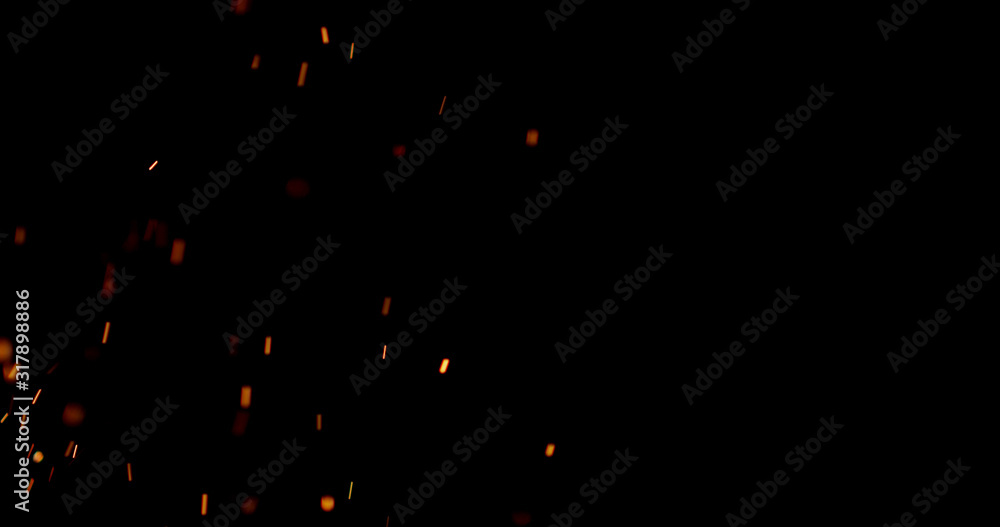 Fire Embers with black background Fire Embers with black background