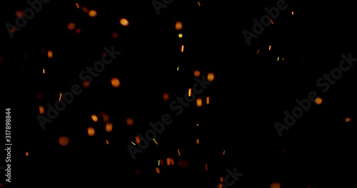Fire Embers with black background