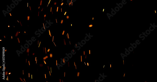 Fire Embers with black background