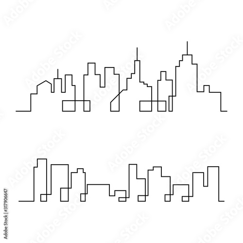 Modern City skyline . city silhouette. vector illustration