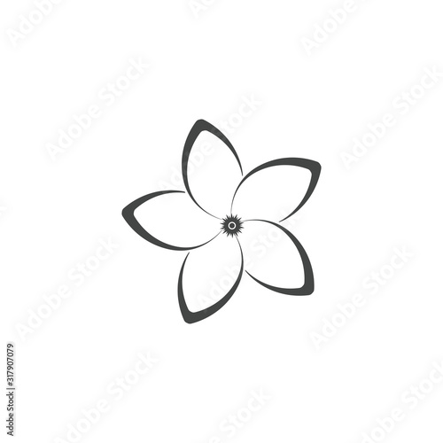 Plumeria Logo Template vector symbol