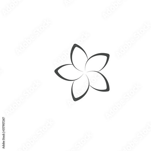 Plumeria Logo Template vector symbol