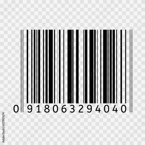 Barcode vector flat icon. Bar code sign. Thin line symbol.