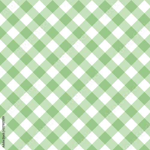 Checkered green and white check pattern background,vector illustration
