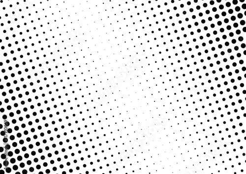 Abstract halftone dotted background. Monochrome grunge pattern with dot and circles. Vector modern pop art texture for posters, sites, business cards, cover, postcards, labels, stickers layout.