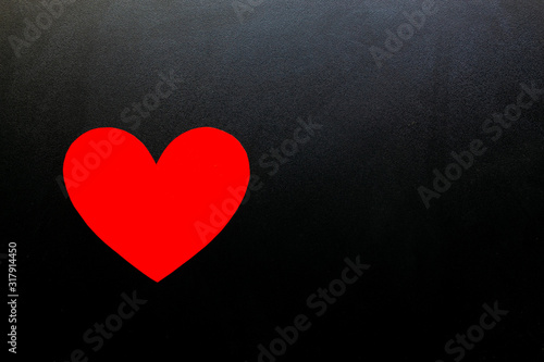 Valentines Day background with red hearts and copy space.