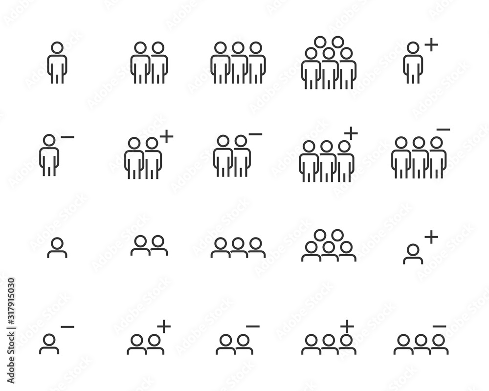 set of people icons, man, user, population set of people icons, man, user, population
