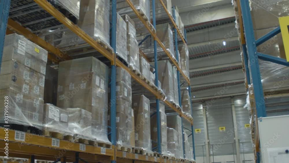 Tilt up of high rack in industrial warehouse Tilt up of high rack in industrial warehouse
