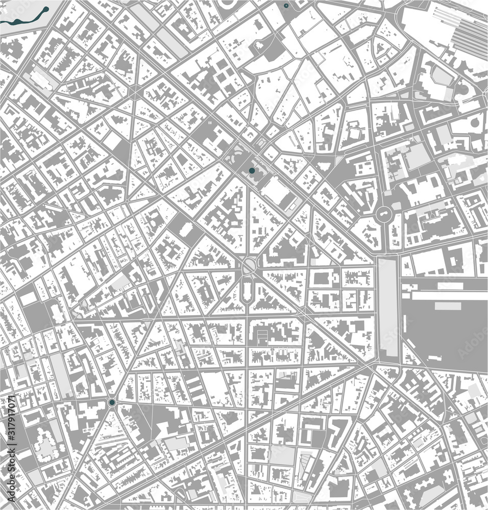 map of the city of Lille, Nord, Hauts-de-France, France