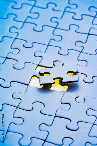 Fehlendes Puzzelteil in einem Puzzlespiel