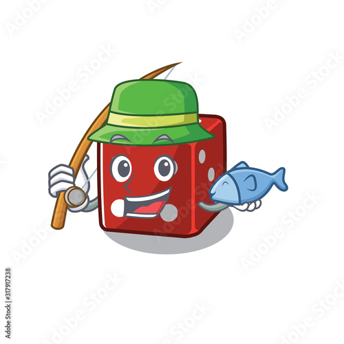 A Picture of happy Fishing dice design