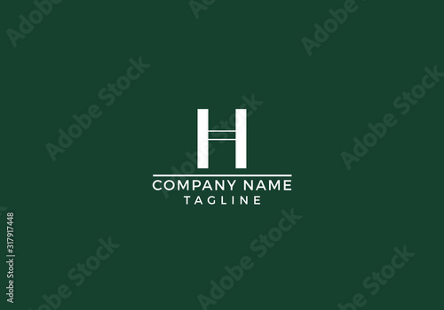 Letter H logo initial based icon unique creative minimal graphic company abstract design in vector editable file.