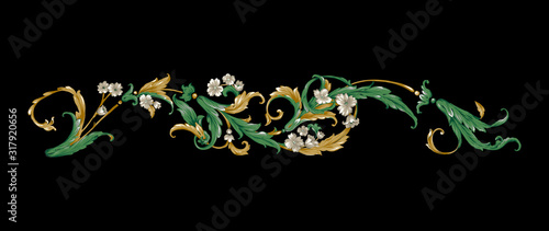 Decorative elegant luxury design.Vintage elements in baroque, rococo style.Design for cover, fabric, textile, wrapping paper .