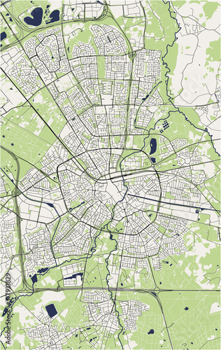 map of the city of Eindhoven, Netherlands