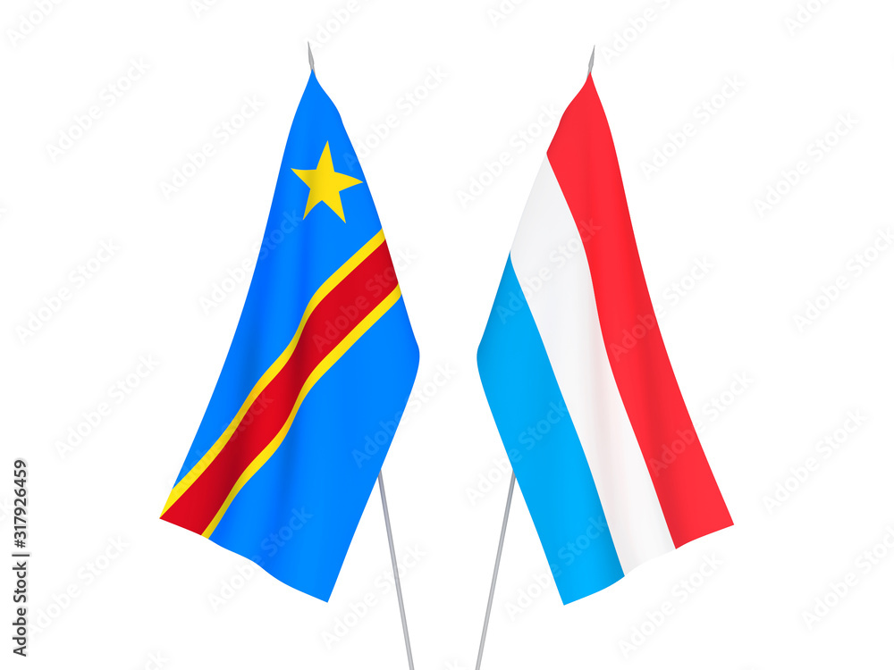 Luxembourg and Democratic Republic of the Congo flags