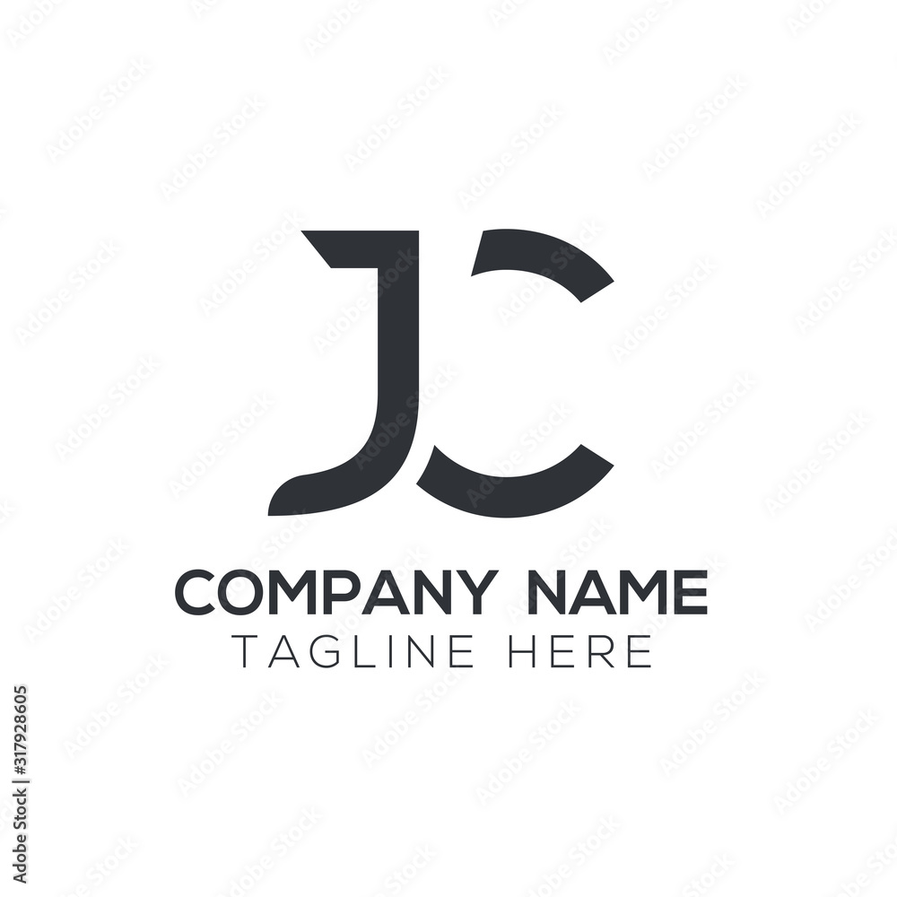 Creative letter JC Logo Design Vector Template. Initial Linked Letter ...