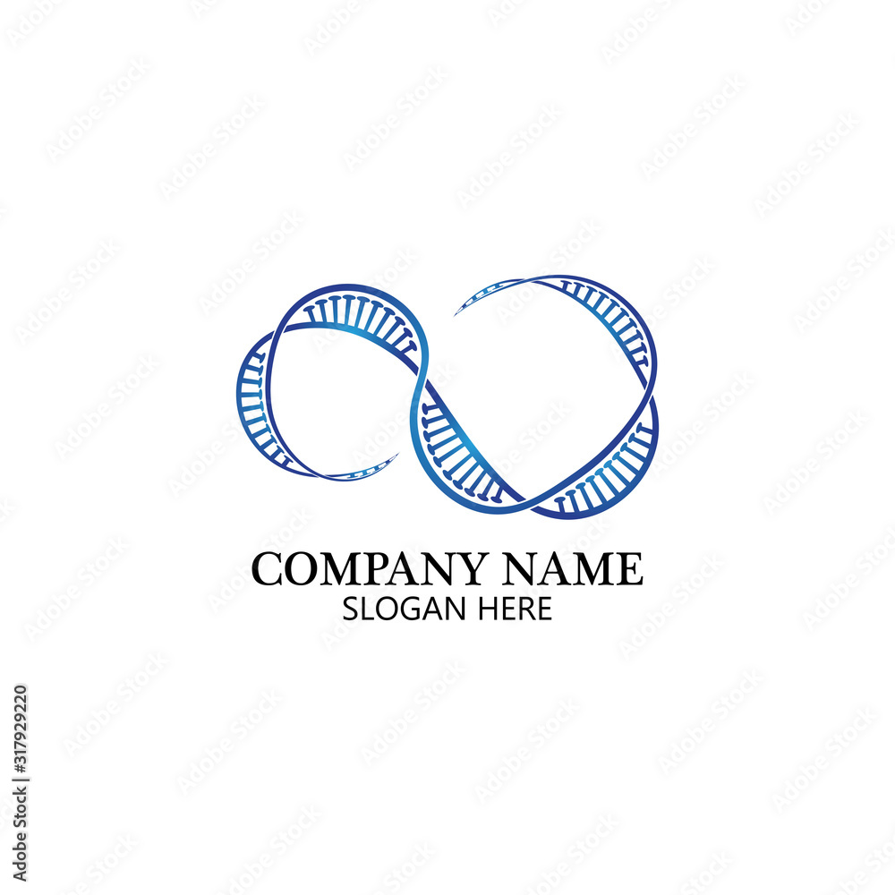 Infinity DNA Logo Icon Vector Infinity DNA Logo Icon Vector
