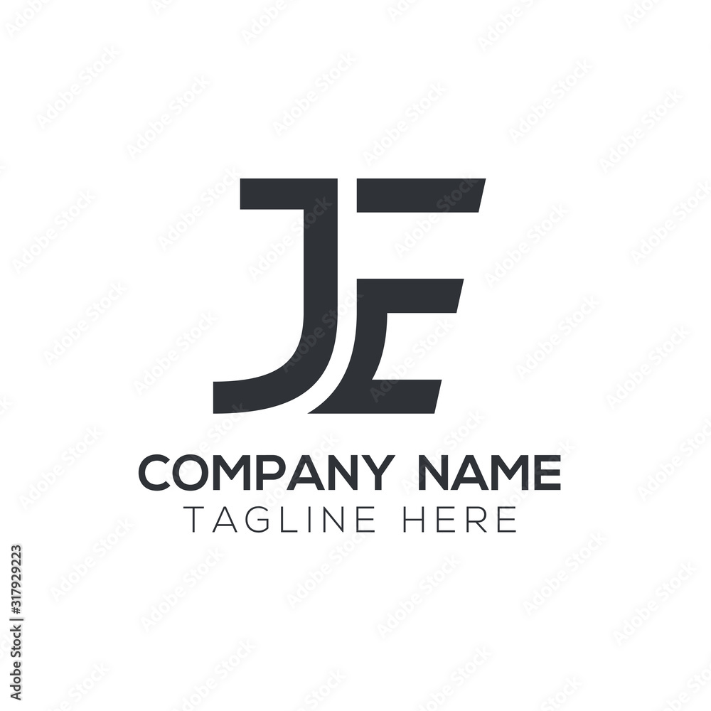 Creative letter JE Logo Design Vector Template. Initial Linked Letter JE Logo Design Creative letter JE Logo Design Vector Template. Initial Linked Letter JE Logo Design
