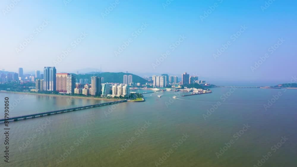 Coastal city scenery of Zhuhai City, Guangdong Province, China Coastal city scenery of Zhuhai City, Guangdong Province, China