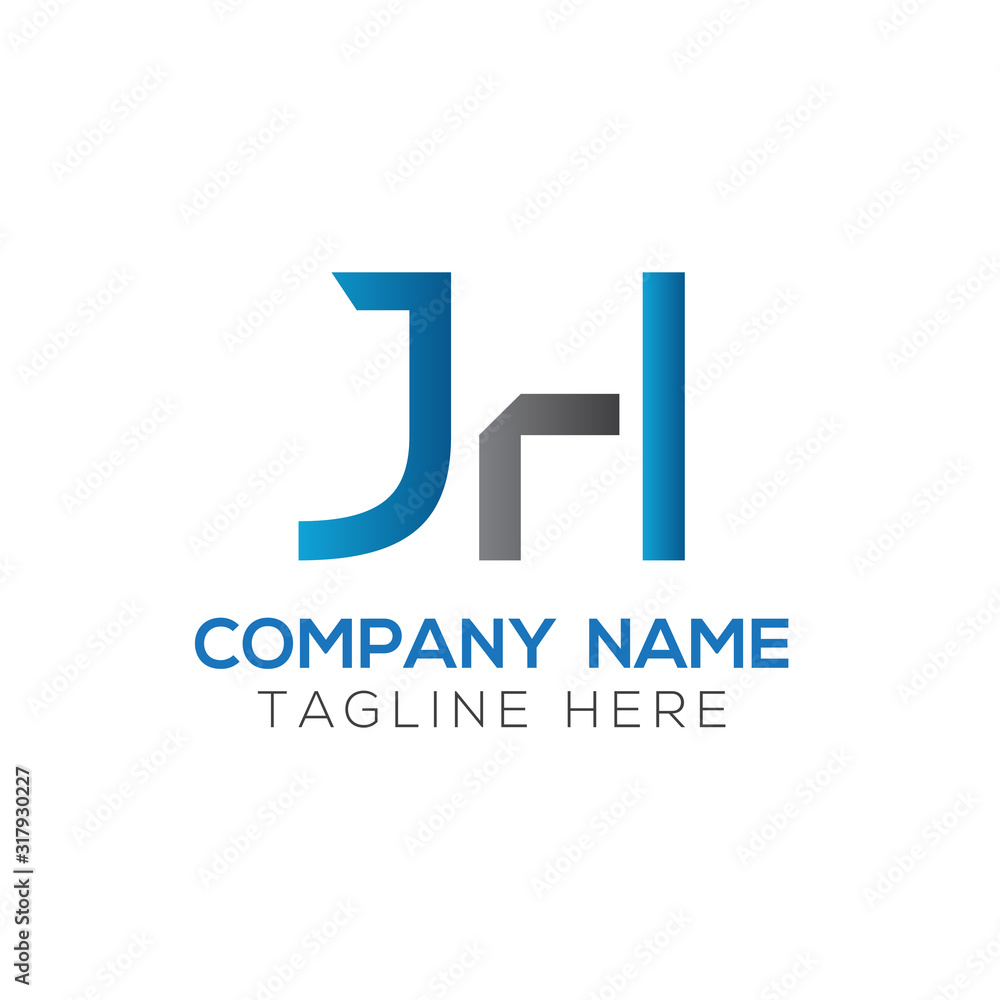 Creative letter JH Logo Design Vector Template. Initial Linked Letter JH Logo Design Creative letter JH Logo Design Vector Template. Initial Linked Letter JH Logo Design