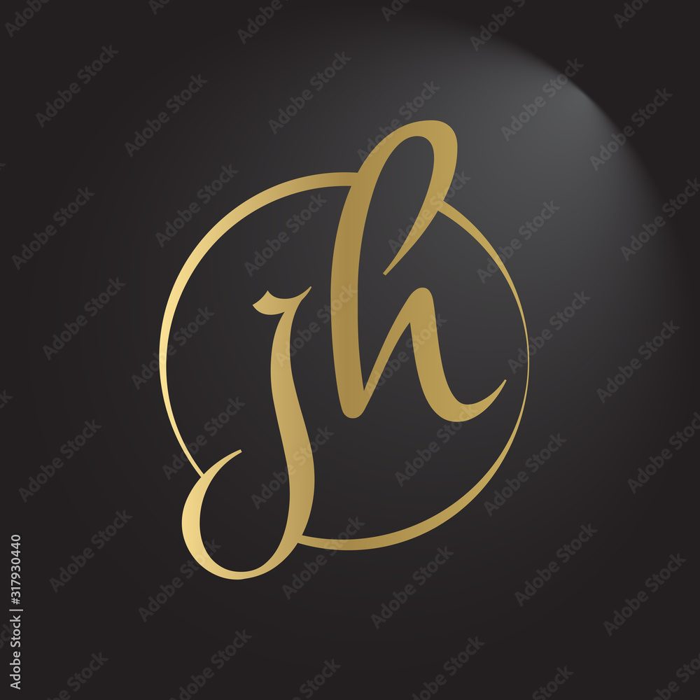 Creative letter JH Logo Design Vector Template. Initial Linked Letter JH Logo Design Creative letter JH Logo Design Vector Template. Initial Linked Letter JH Logo Design