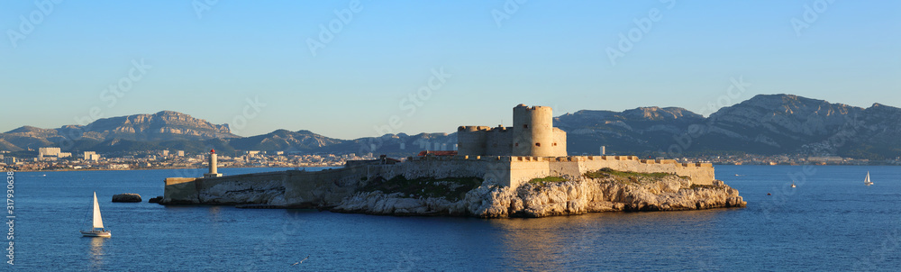 the chateau d'if on the island in front of marseille