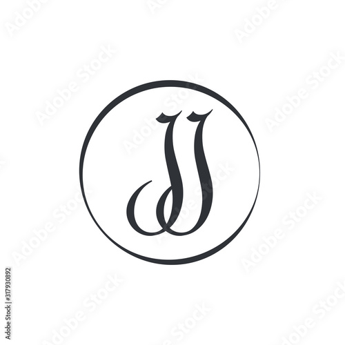 Creative letter JJ Logo Design Vector Template. Initial Linked Letter JJ Logo Design