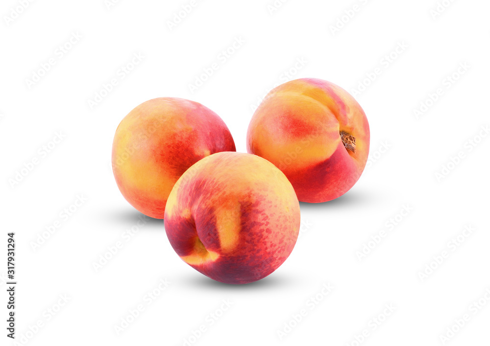nectarine isolated on white background nectarine isolated on white background