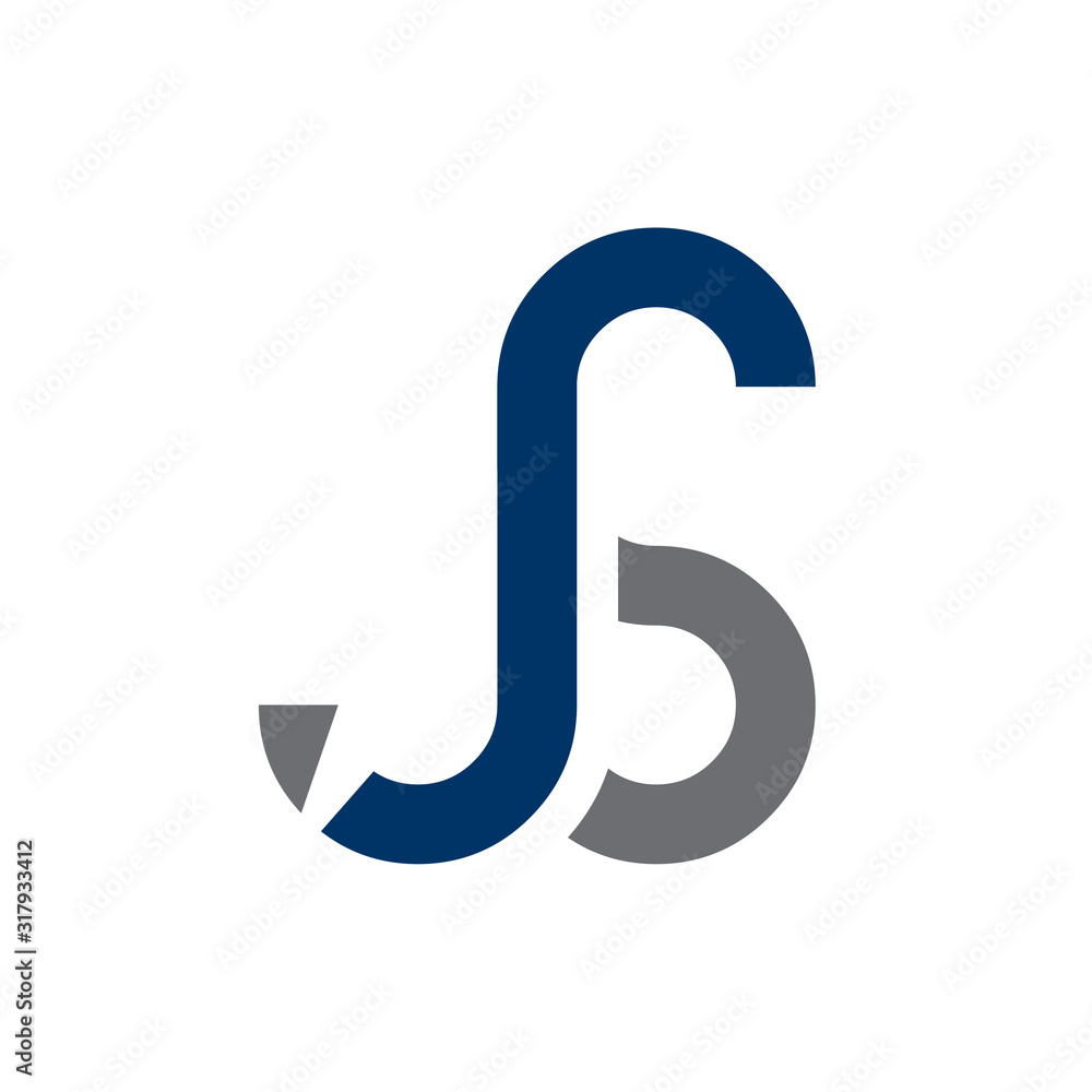 Creative letter JS Logo Design Vector Template. Initial Linked Letter JS Logo Design Creative letter JS Logo Design Vector Template. Initial Linked Letter JS Logo Design