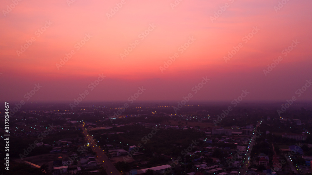 beautiful sky  Bright vibrant Purple colors real romantic sunset sky ,nature beauty color background Sunset sky magenta orange gradient mesh Impressive saturated colors.