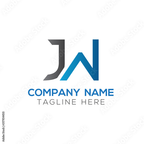 Free Download Creative letter JW Logo Design Vector Template. Initial Linked Letter JW Logo Design - GFXLoad