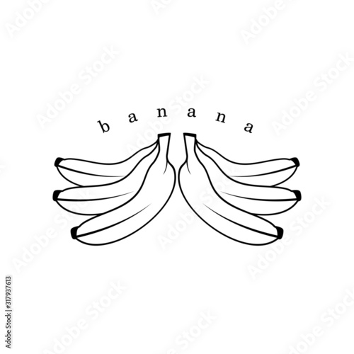 Illustration of line vector icon about a banana.