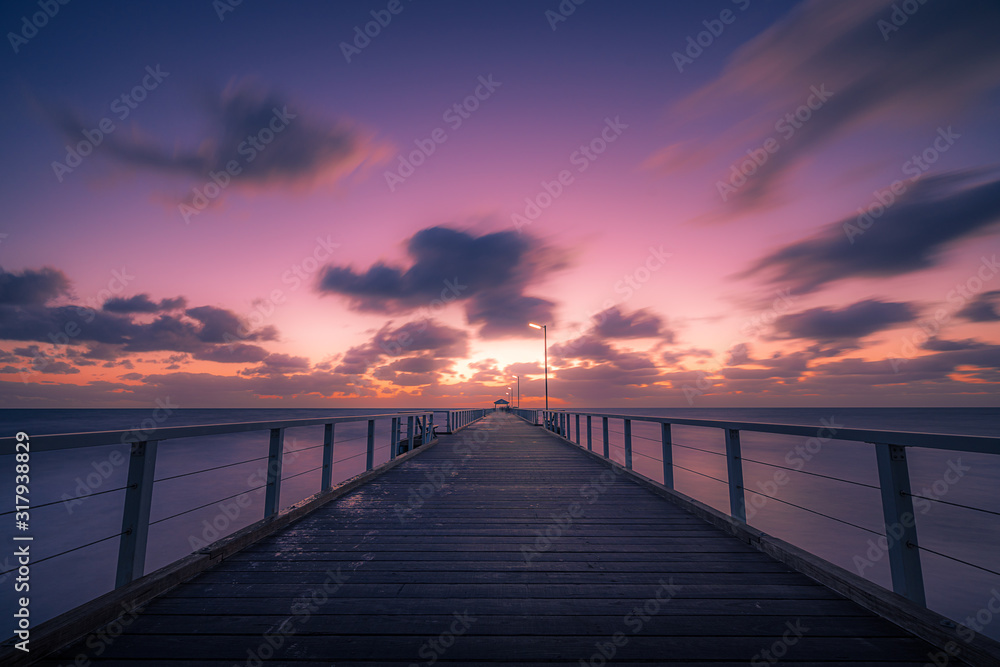 Fototapeta premium Henley beach jetty at sunset, Adelaide, South Australia