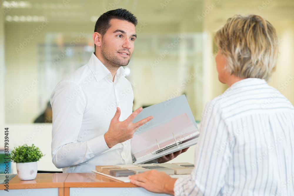 a consultant talking to client a consultant talking to client