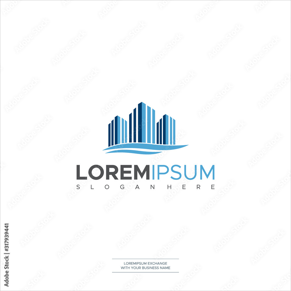 Illustration Vector real estate house logo template design modern and elegant style design. bussines logo design template