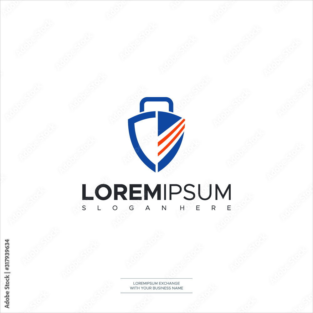 Vector Shield Icon hand holding a dumbbell. Logo for the gym. Shield