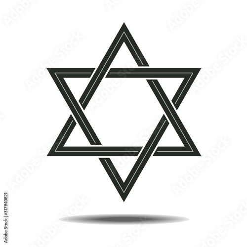 star of David icon, fully editable vector image