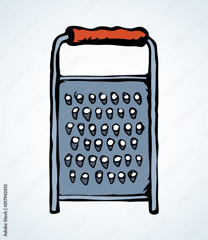 Iron grater. Vector drawing icon Iron grater. Vector drawing icon
