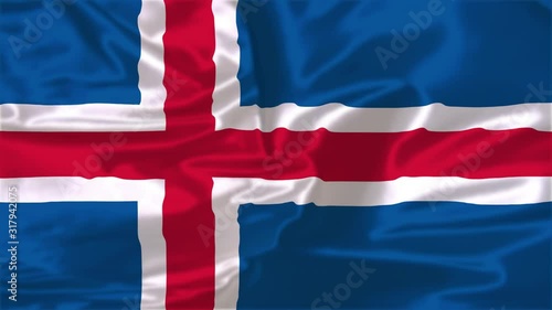 flag of iceland waving in the wind