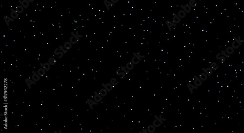 Stars in the night sky. Vector drawing