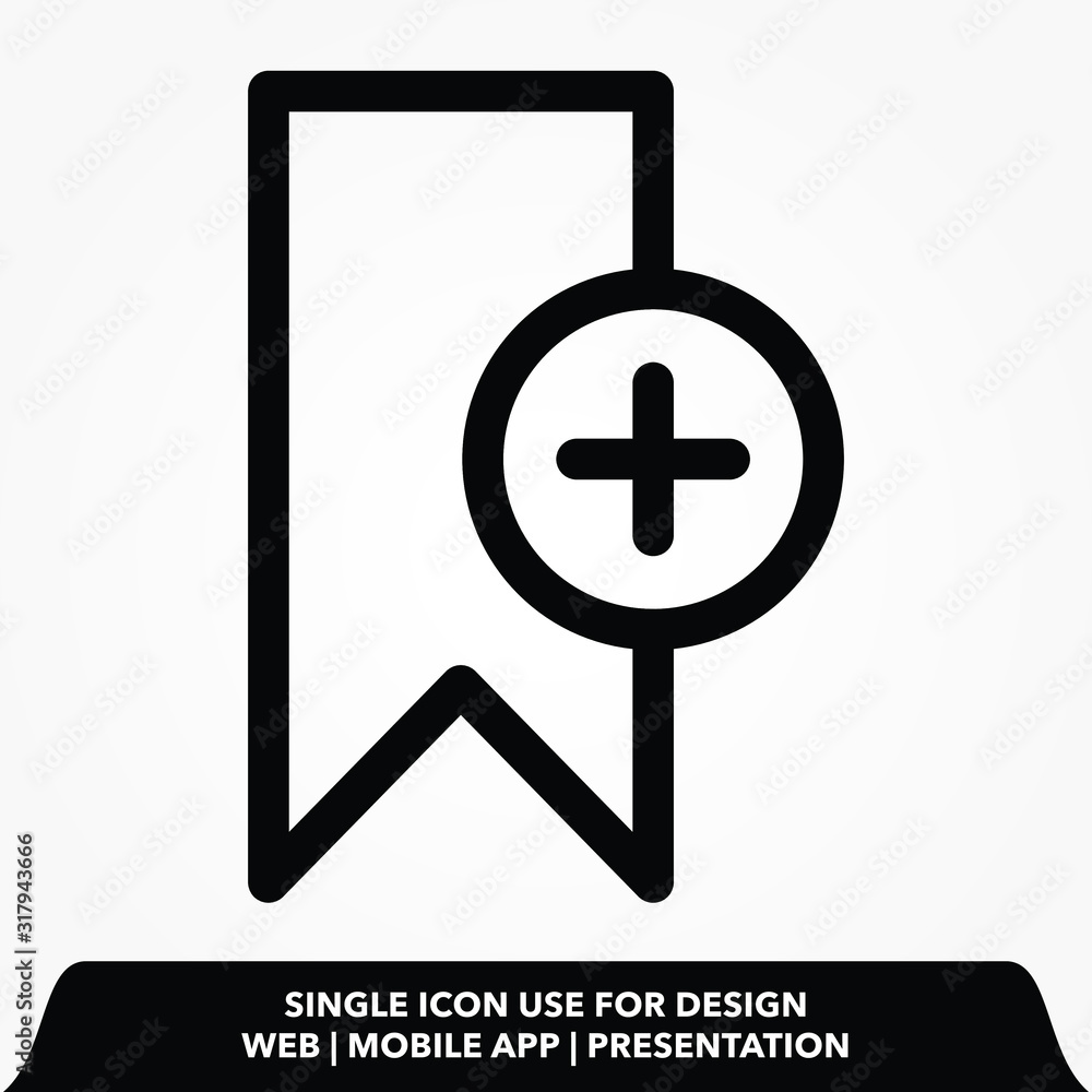 add bookmark line icon vector illustration add bookmark line icon vector illustration