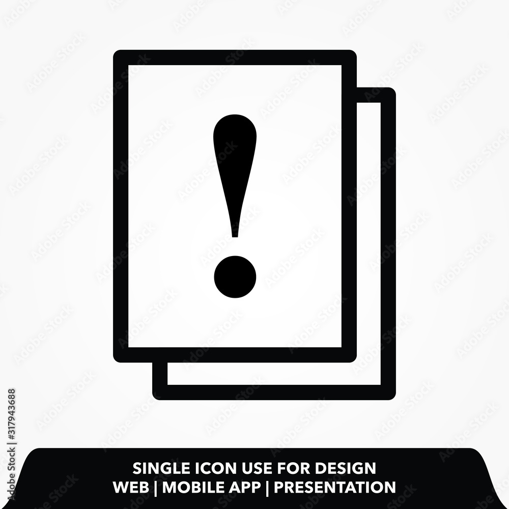 warning exclamation line icon vector illustration warning exclamation line icon vector illustration