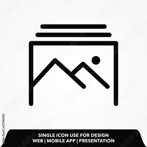 collectible photo, image, Simple modern icon design illustration.