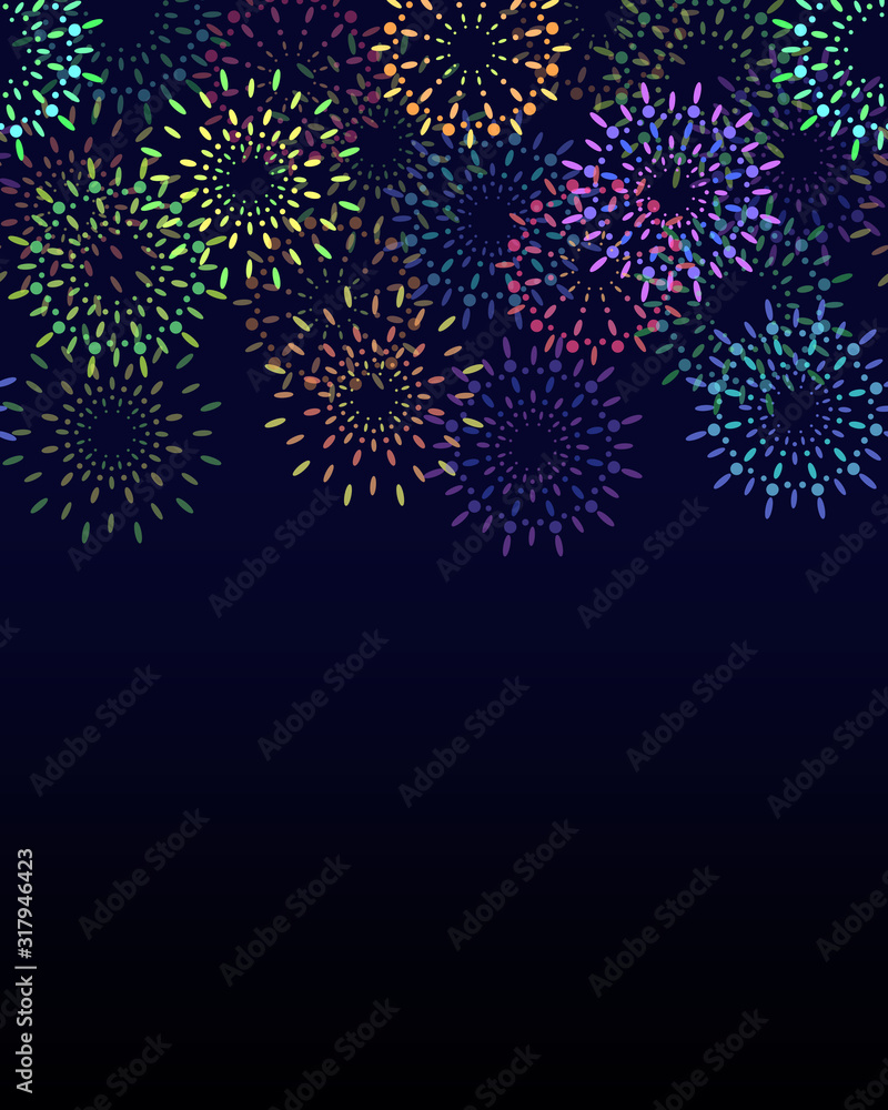 花火 背景 縦 グラデーション Stock Illustration Adobe Stock