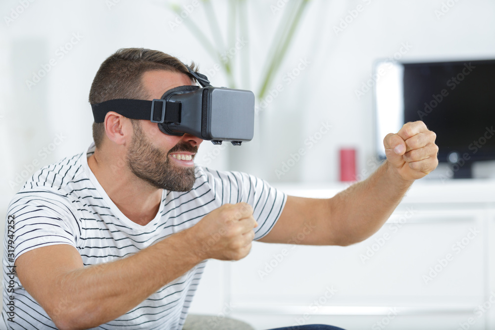 man in virtual reality glasses driving a car man in virtual reality glasses driving a car