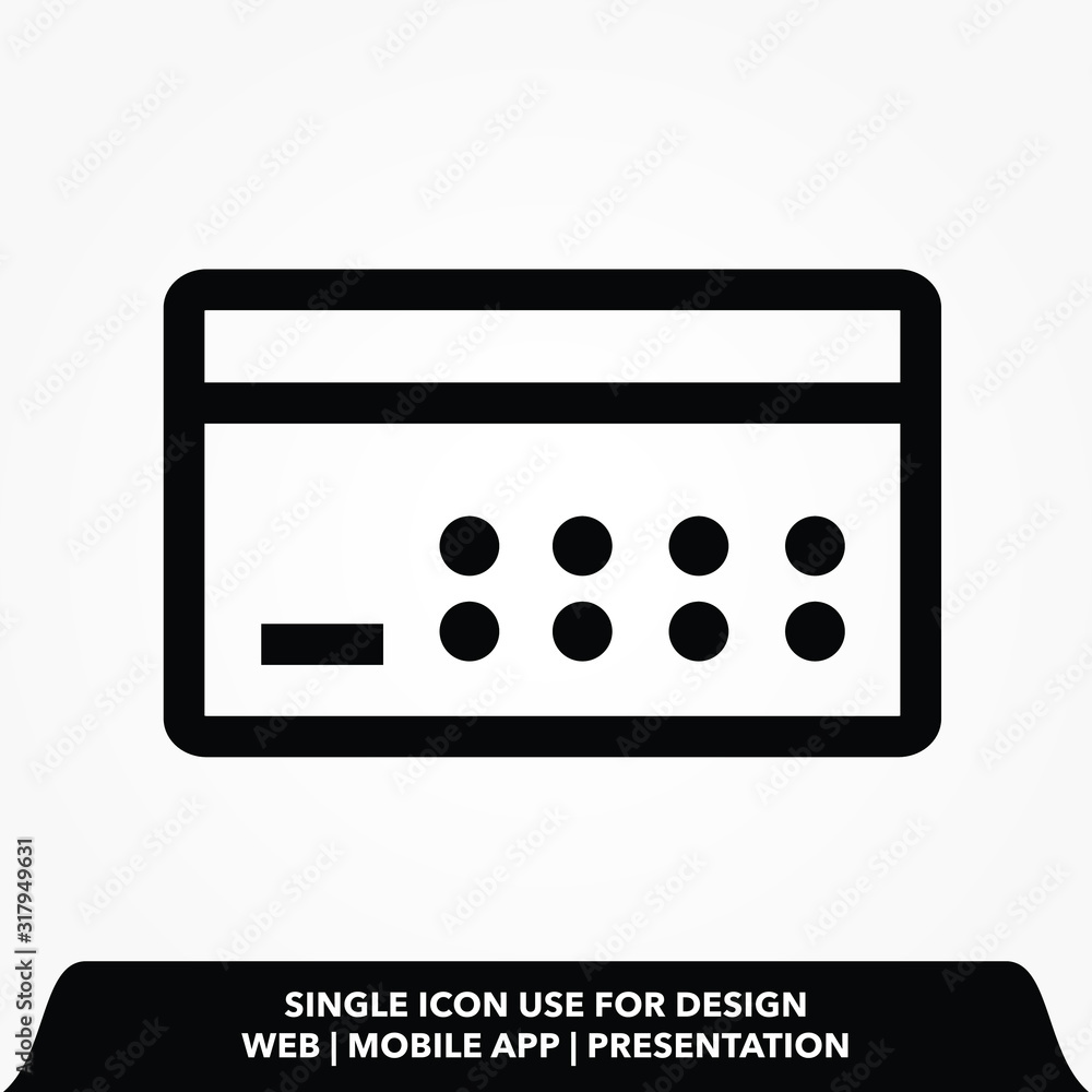 Token Card Code. Simple modern sign icon design illustration. Token Card Code. Simple modern sign icon design illustration.
