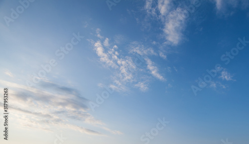 Canvas Print Blue sky clouds background